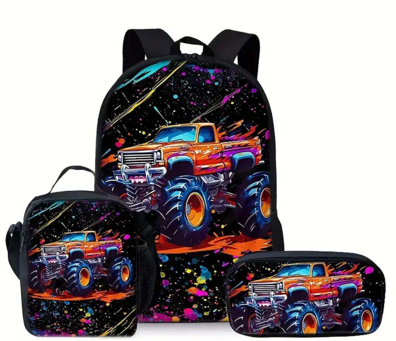 3 PC Monster Truck BackPack