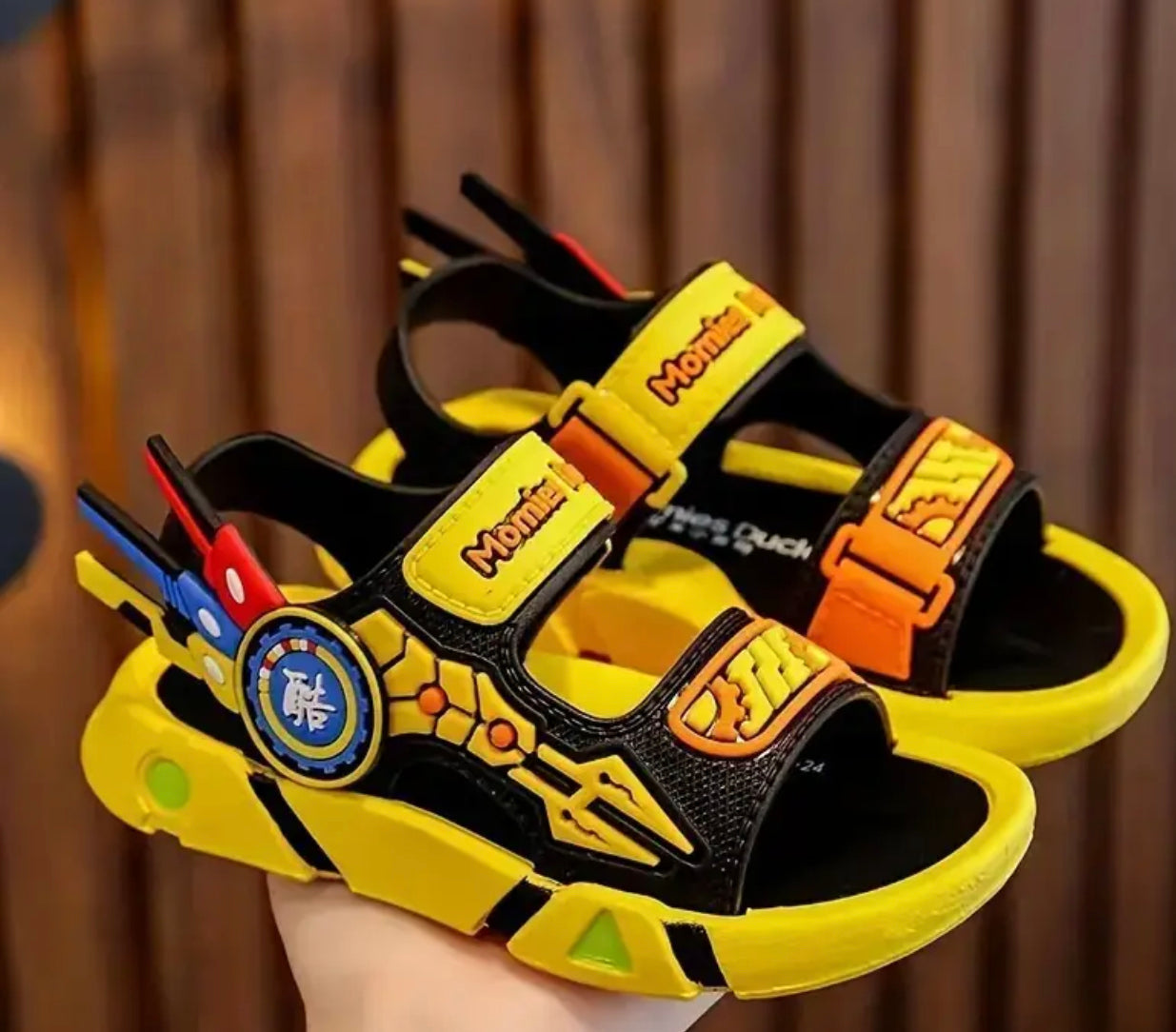 Yellow Block Sandals