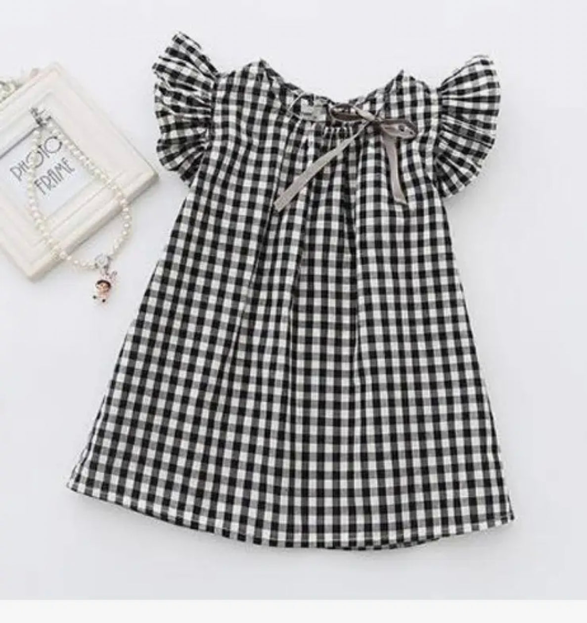 Black and White Plaid Dress