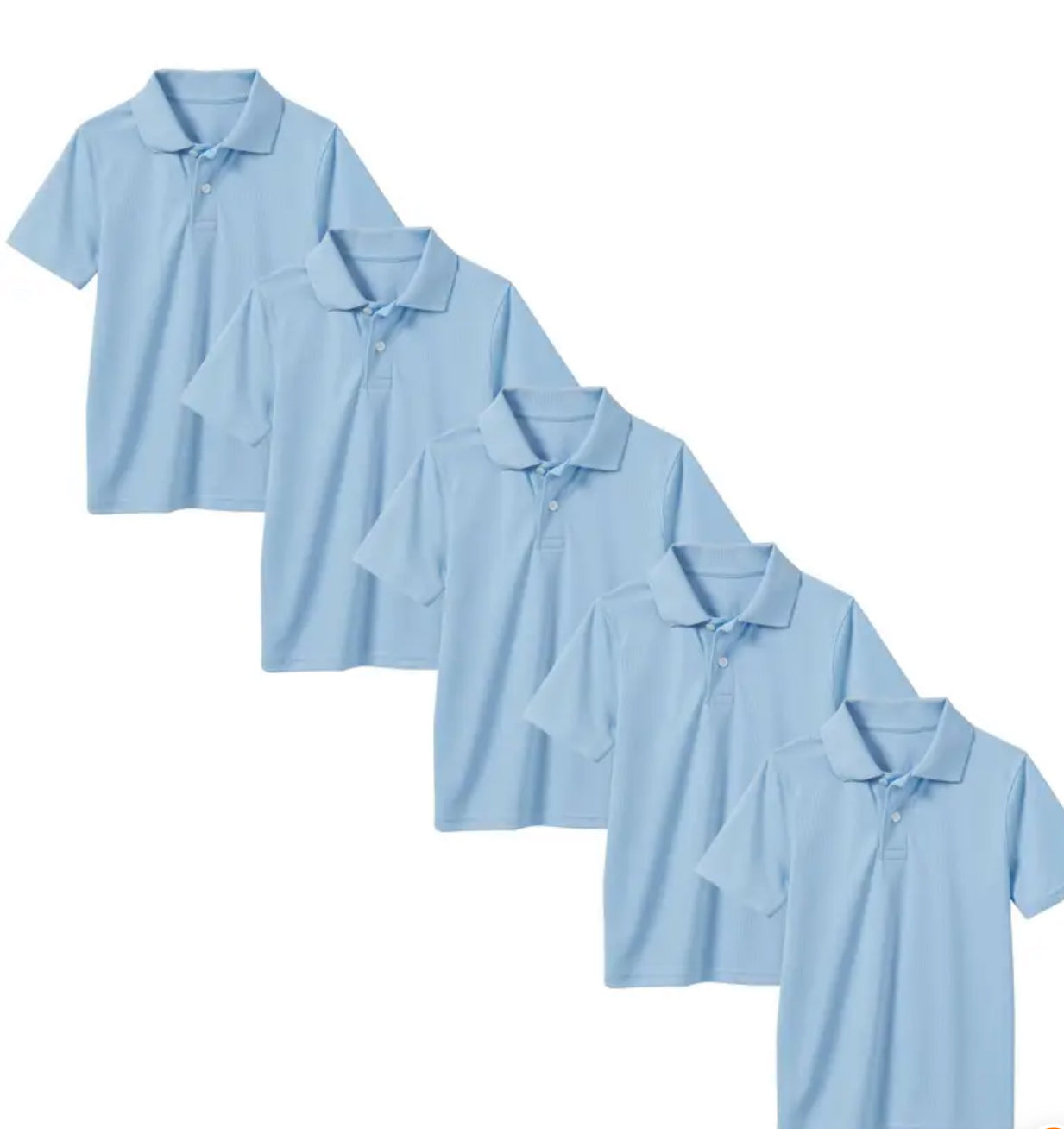 Unisex Light Blue School Polo Shirts