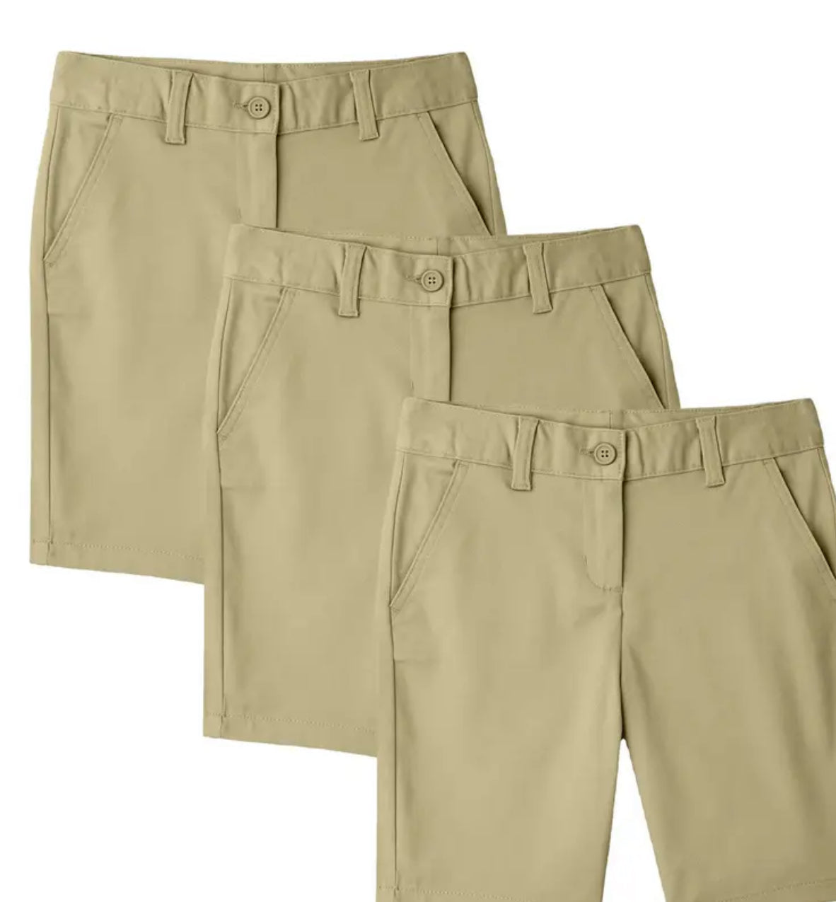 Unisex Tan School Uniform Shorts