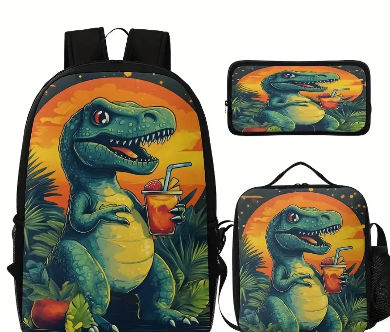 3PC Dinosaur BackPack