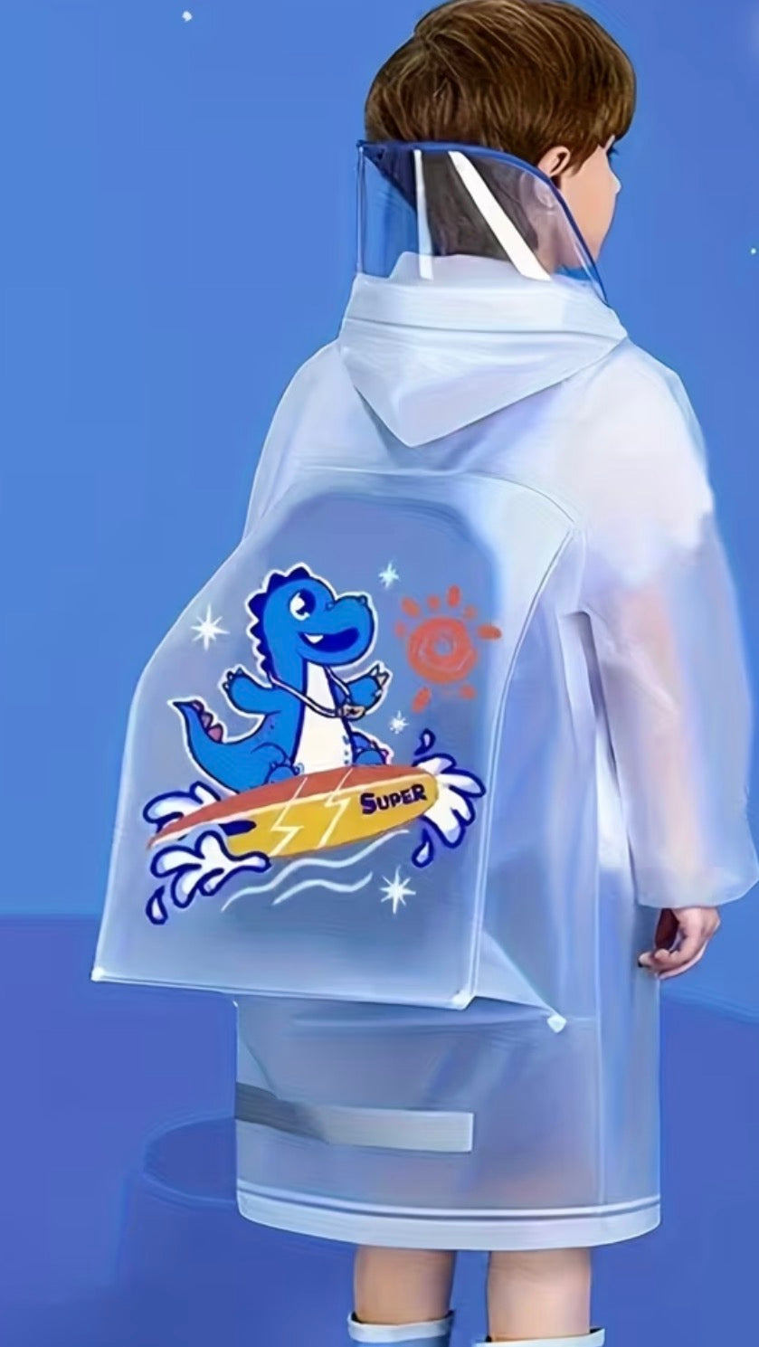 Dinosaur Raincoat that cover Backpack
