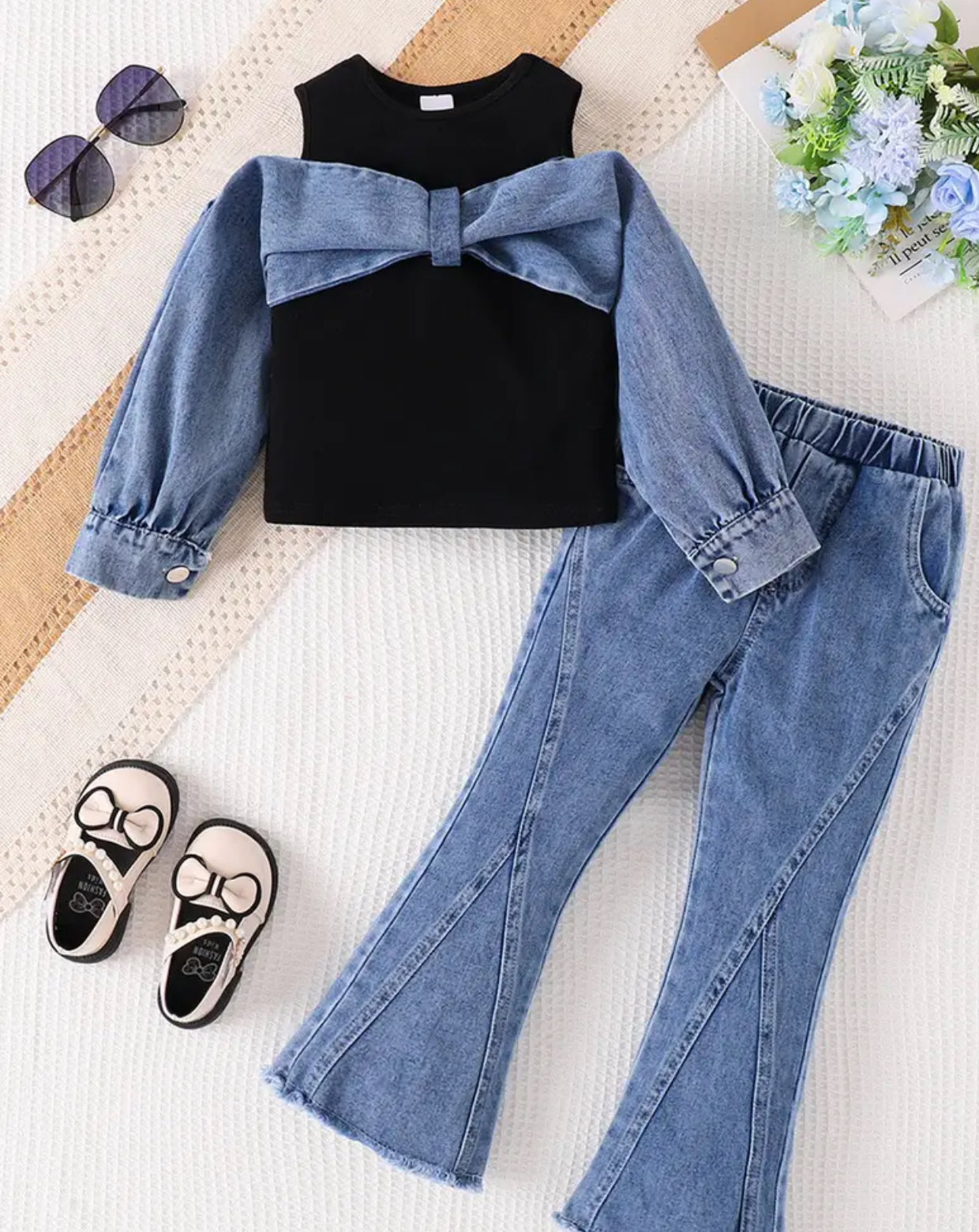 Denim Flare Leg set