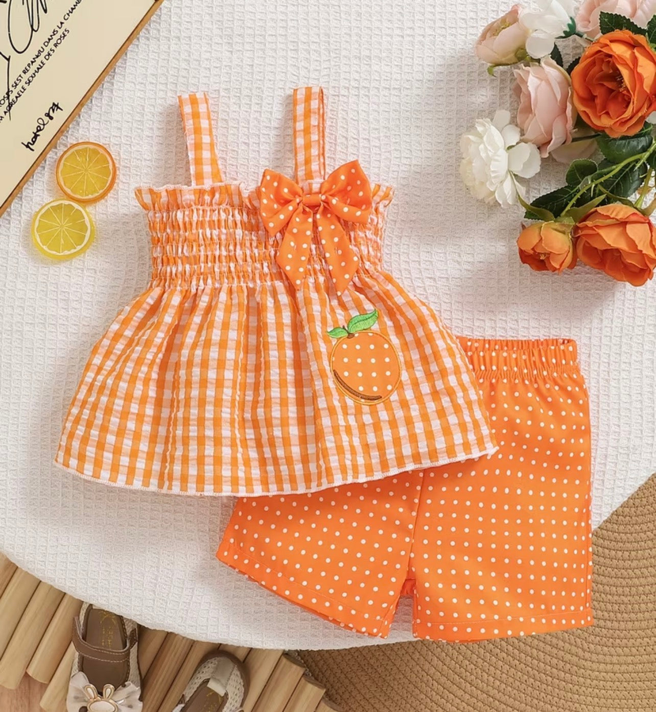 Peach Strawberry Outfit