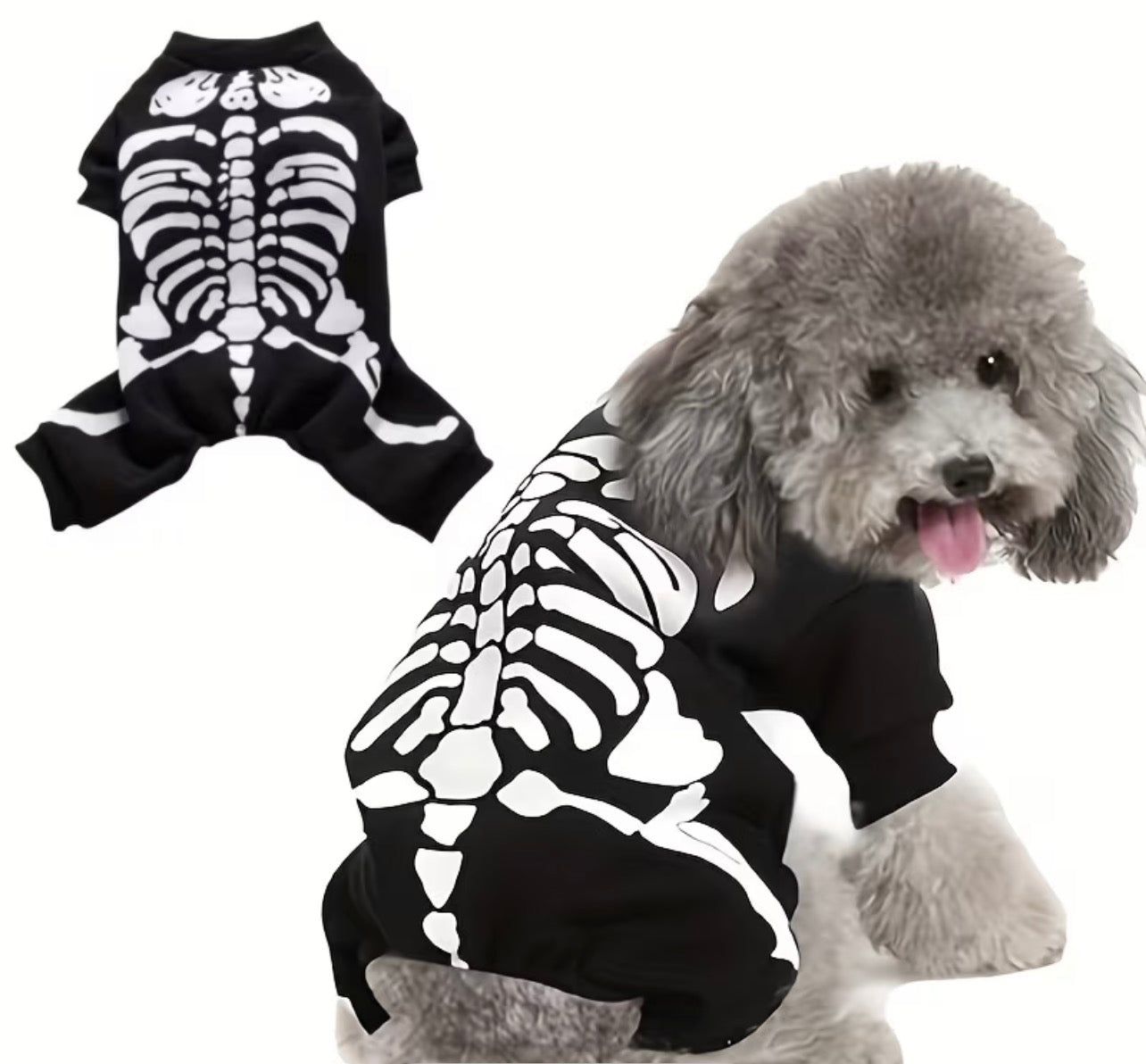 Skeleton Fur Baby Costume
