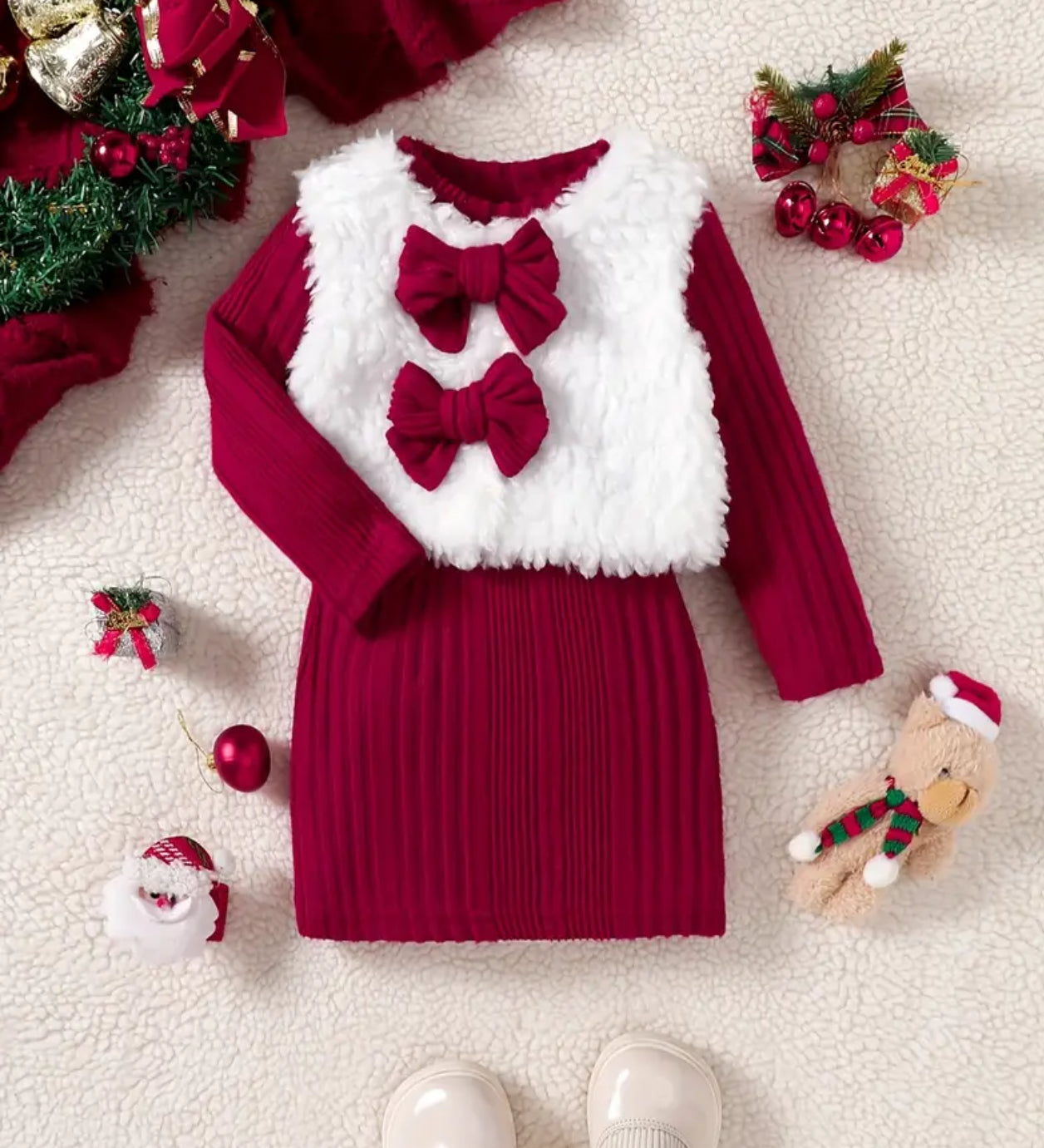 Christmas Dress with Bows