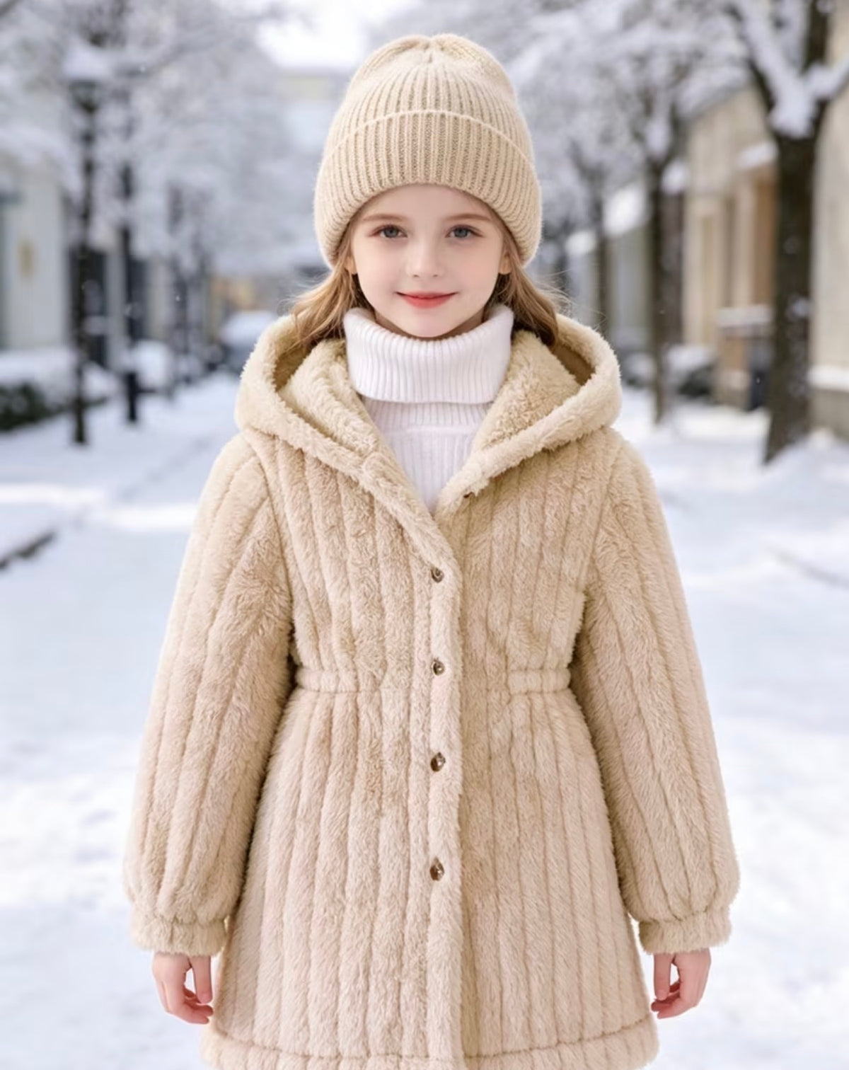 Girls Plush Coat