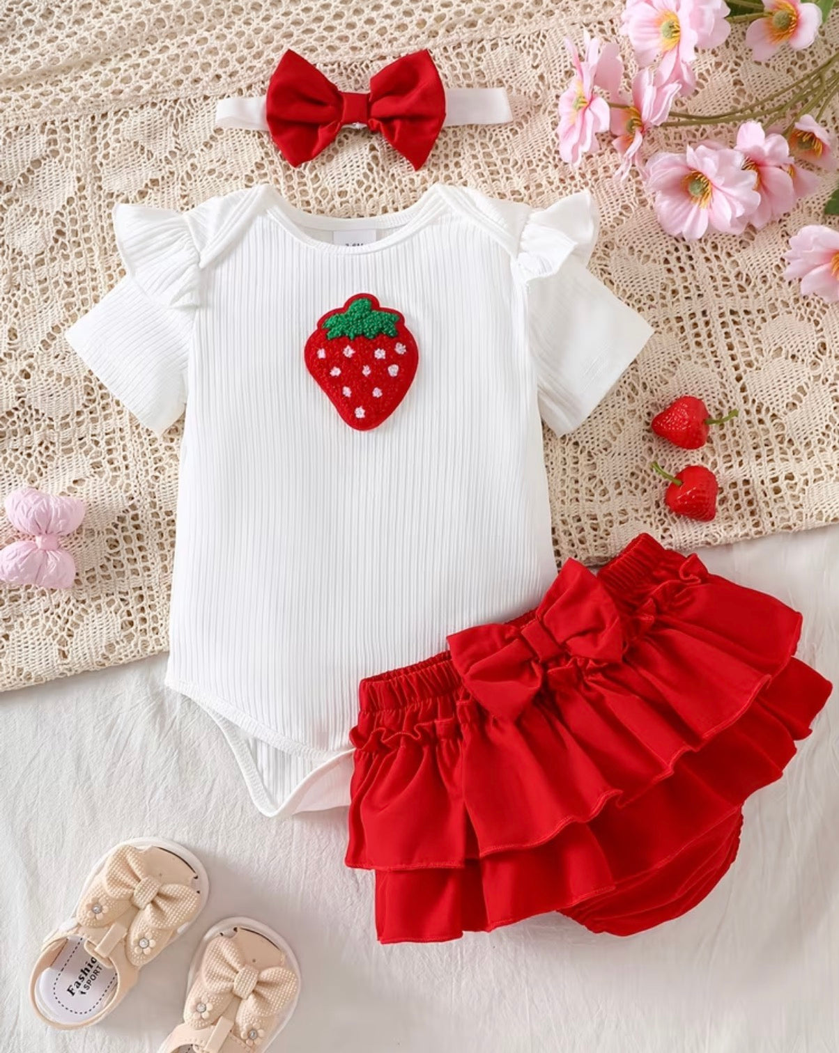 2 pc Strawberry Outfit