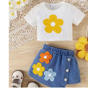 Flower Skirt Set