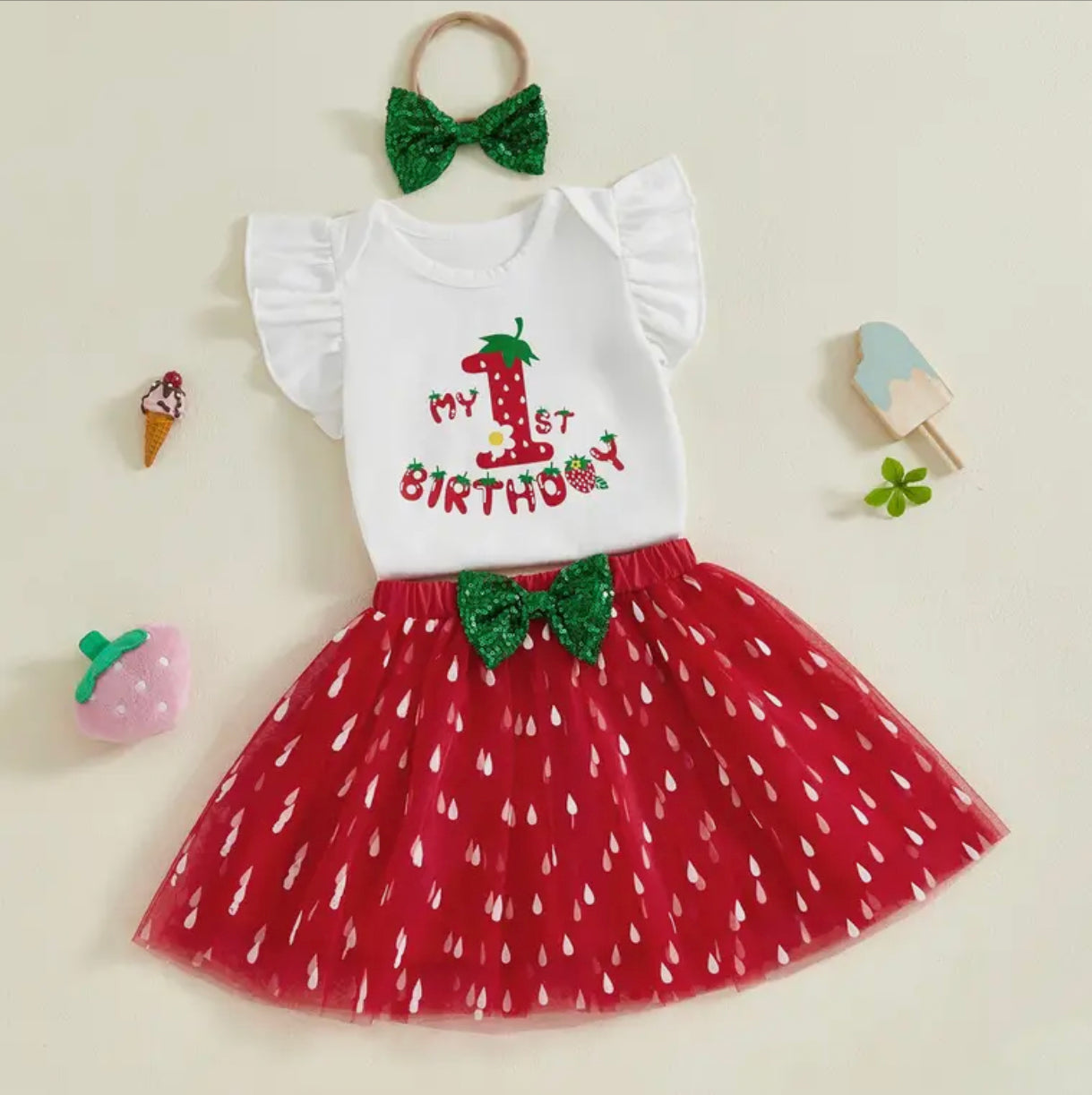 First Birthday Strawberry Set