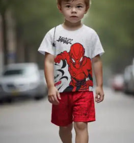 Cartoon Red Short Set