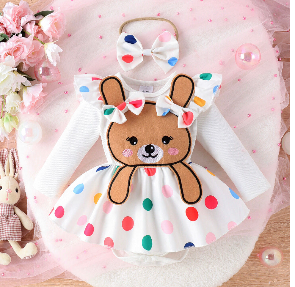 Rabbit Dot Dress Set