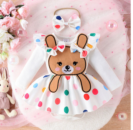 Rabbit Dot Dress Set