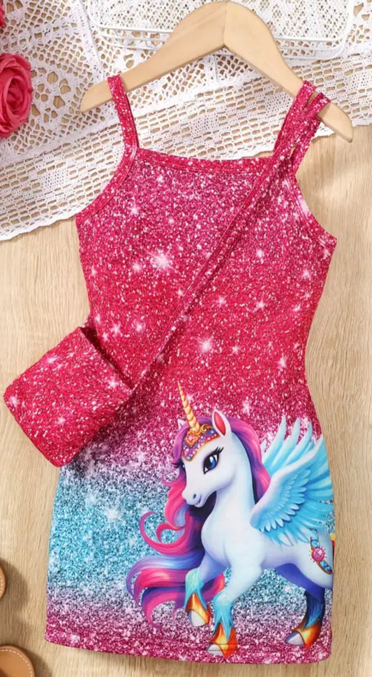 Unicorn Dress w/ Purse