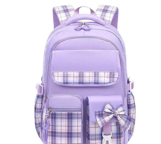 Plaid Purple BackPack