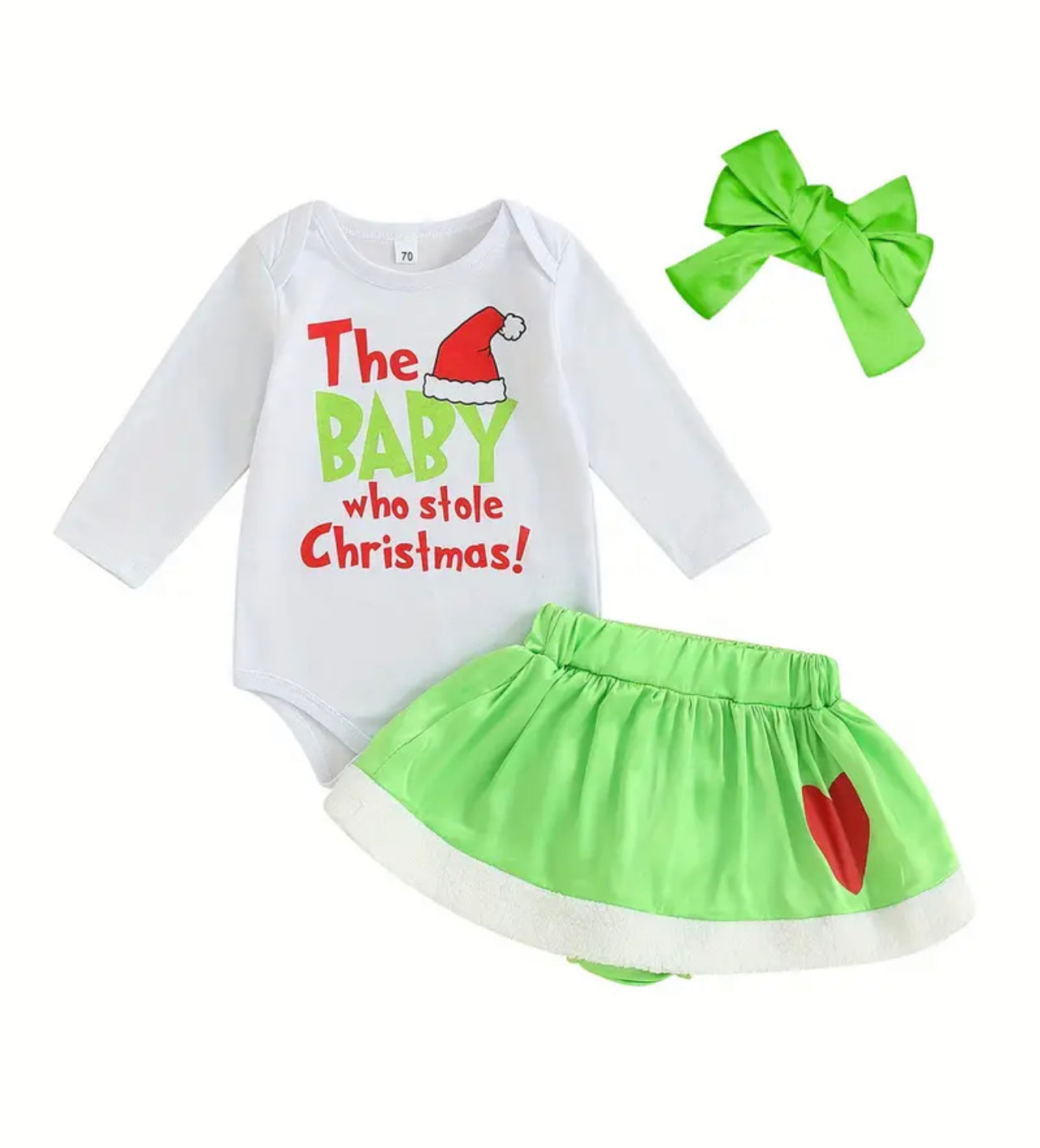 The Grinch Skirt Set