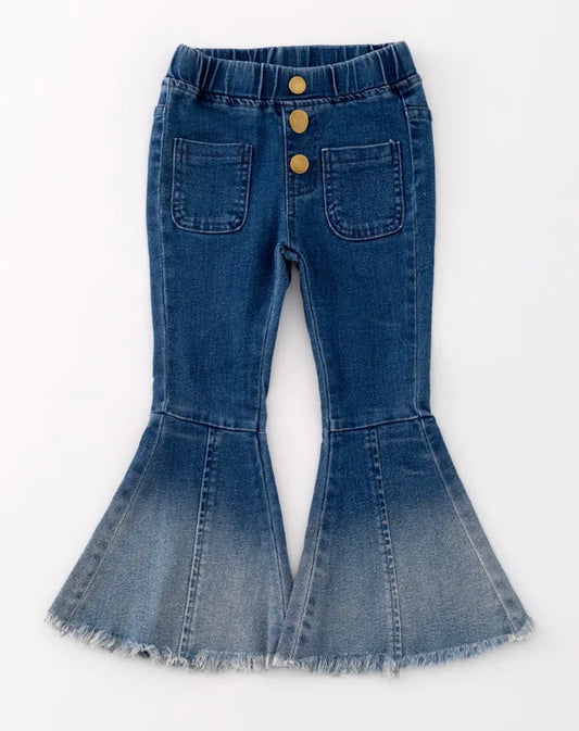 Stonewash Flare Leg Jeans