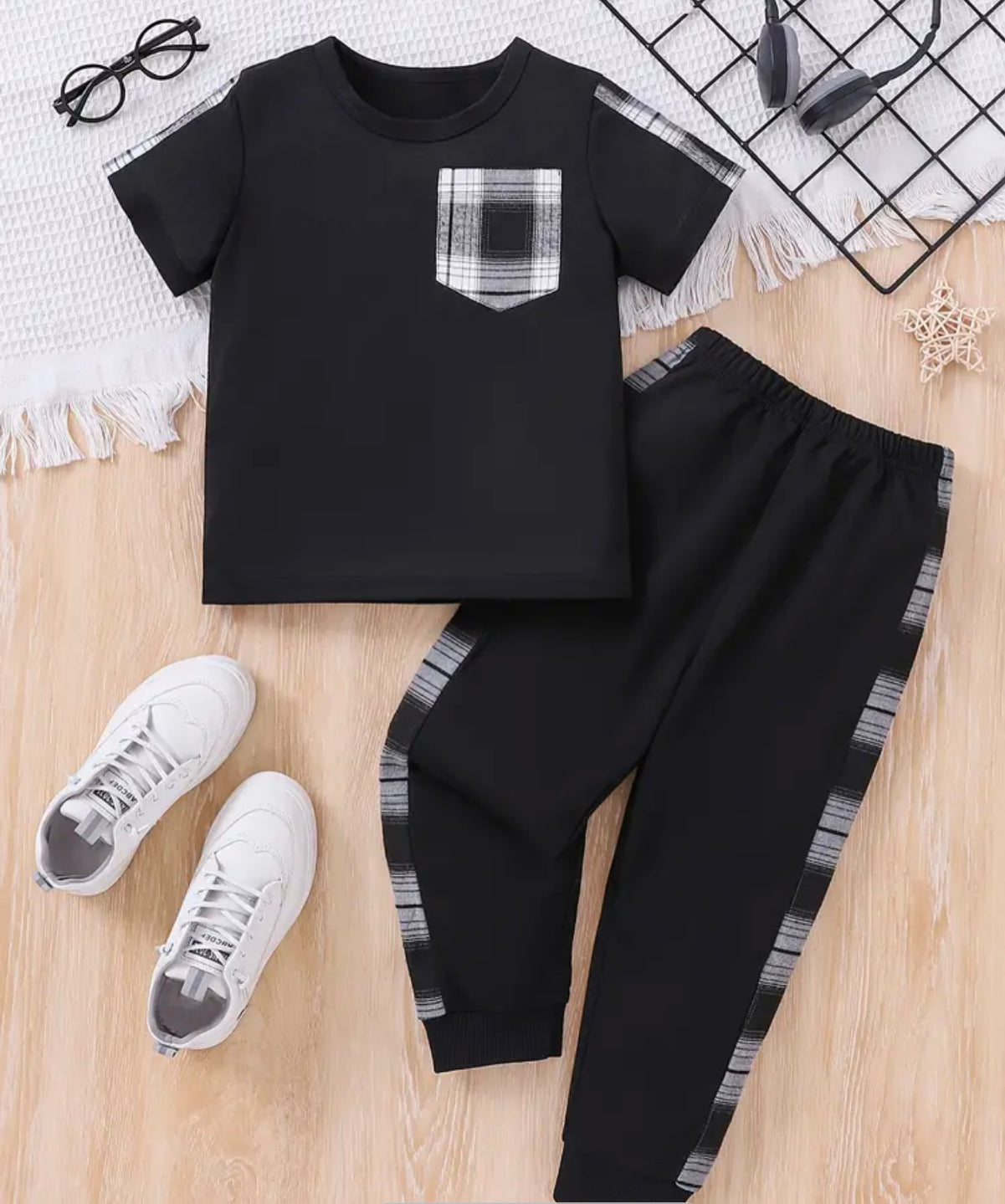 Plaid Pant Set