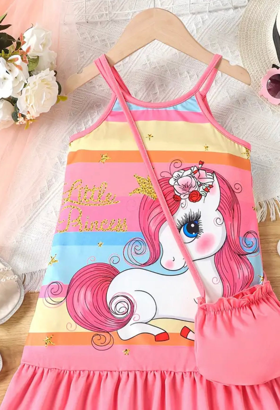 Unicorn Dress w/ Purse