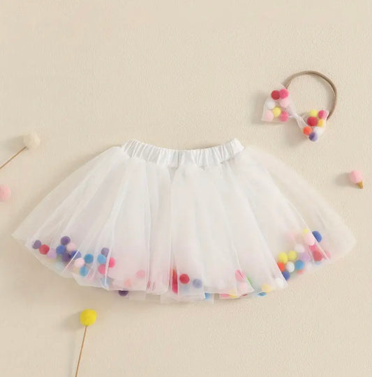 White TuTu with Headband