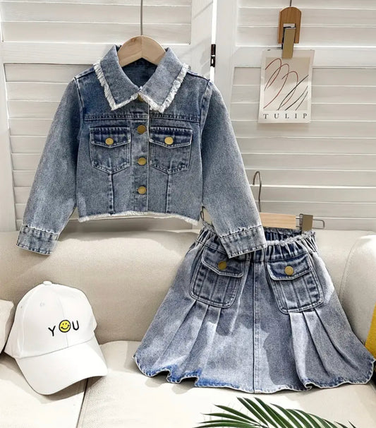 Denim Skirt Set