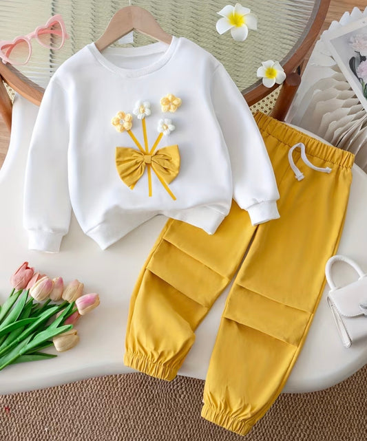 2 piece 3D Flower Jogging Suit