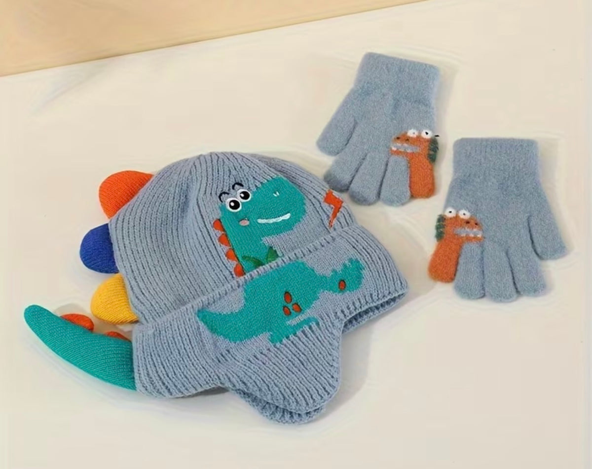 Dinosaur Hat & Gloves