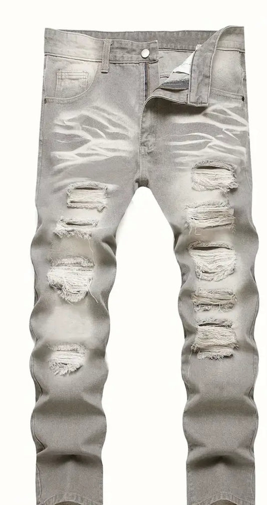 Gray Ripped Jeans
