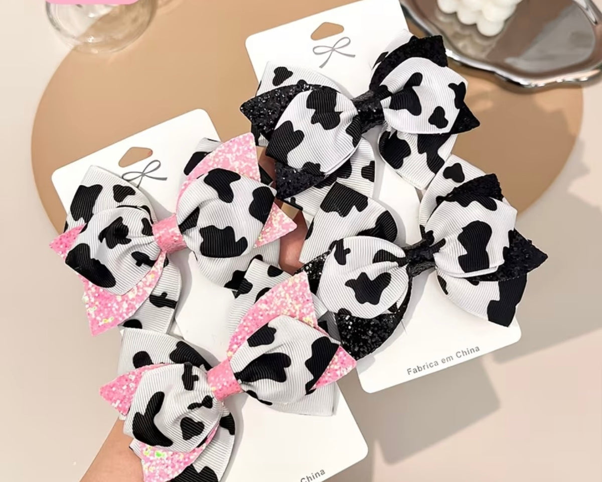 Cow Print Bows