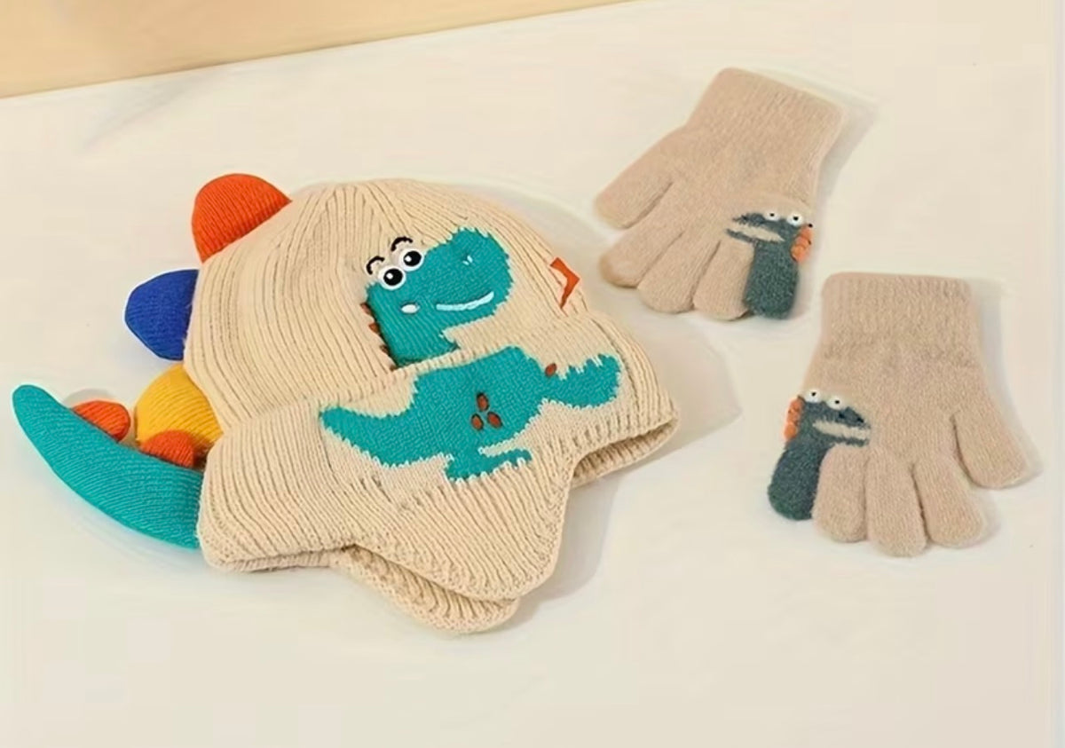 Dinosaur Hat & Gloves