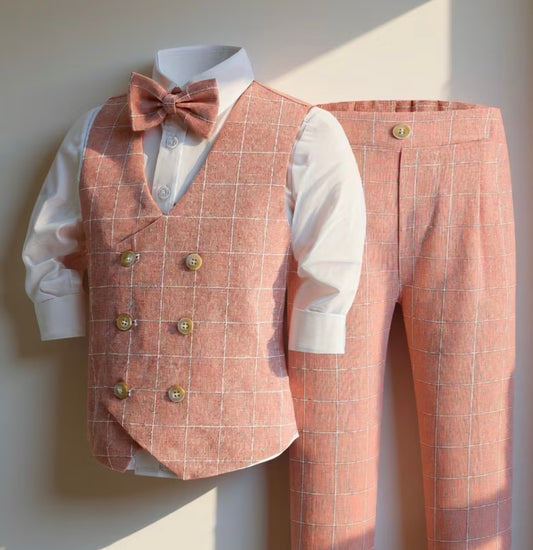 3 Pc suit with Bow tie