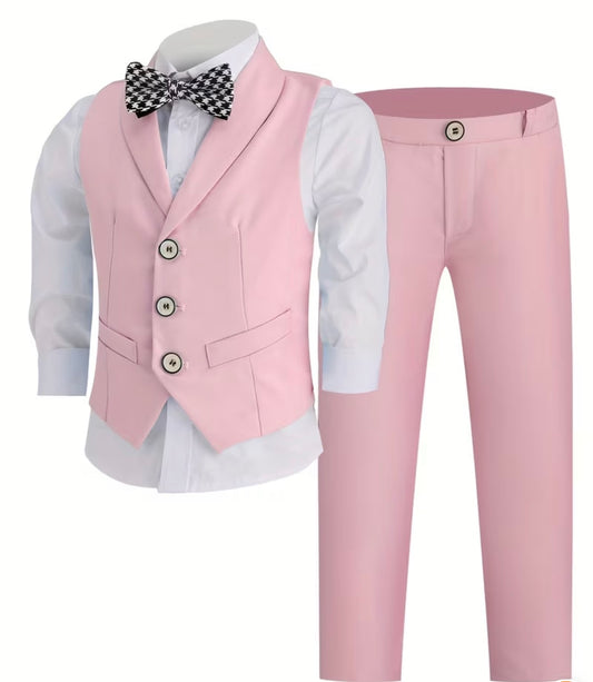 2 pc suit with Polka Dot Bow tie