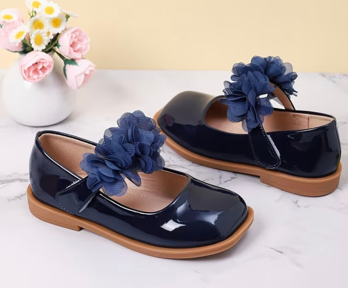 Dark Blue Mary Jane Girl Shoe