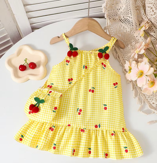 Strawberry Blossom Sun Dress / Purse