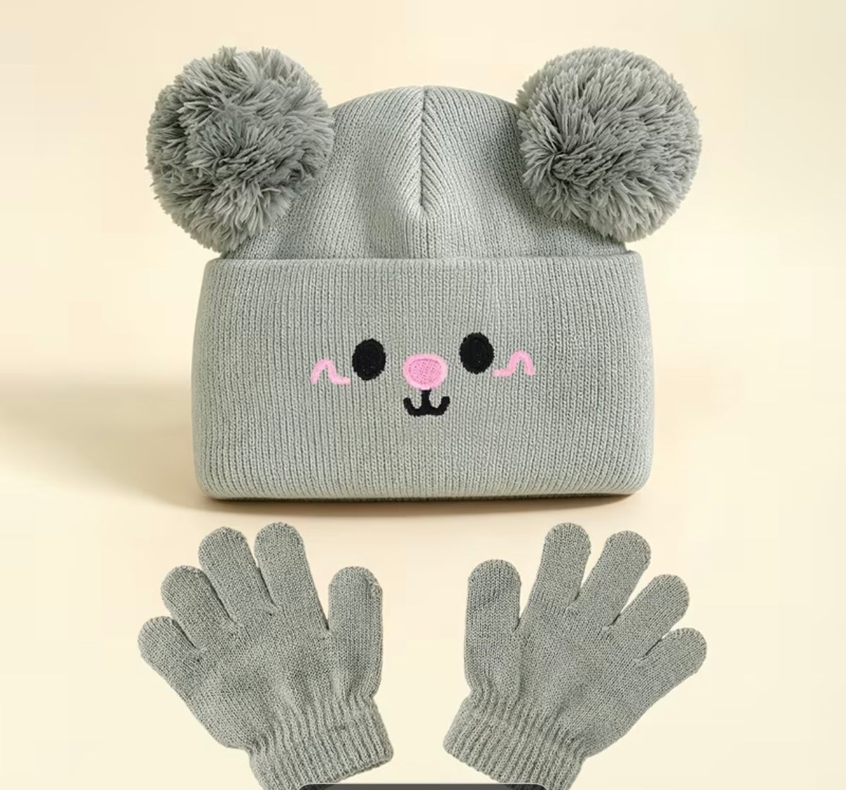 2 PC Bear Hat/Gloves