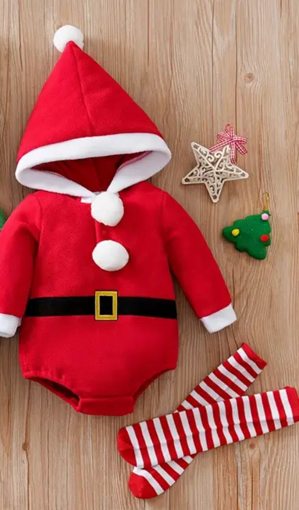 Infant Santa Onesie w/Socks
