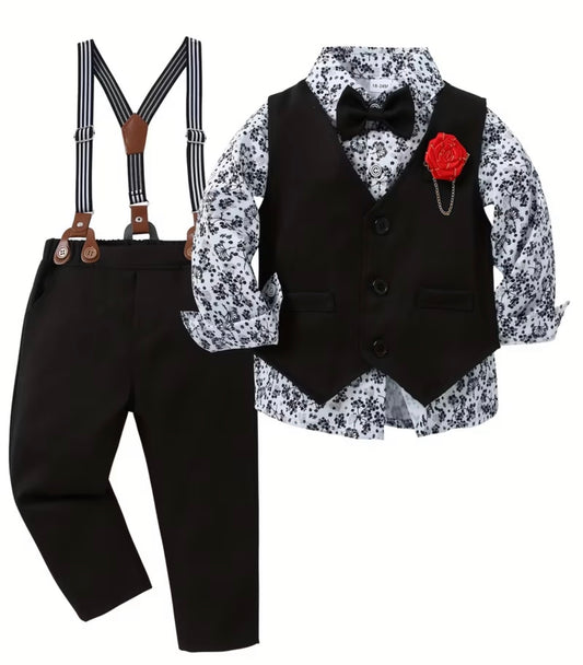 4 pc Suit with flower