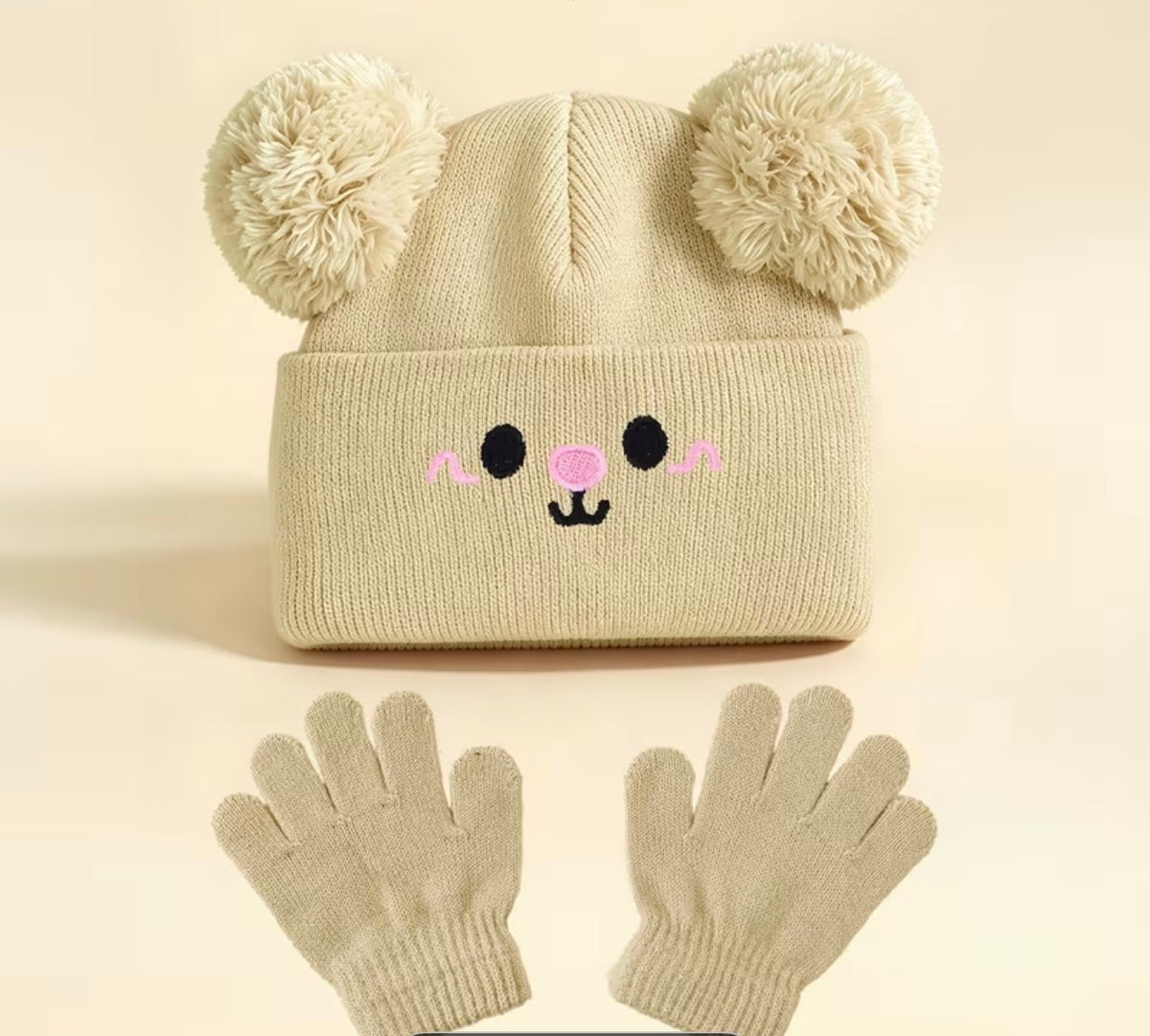 2 PC Bear Hat/Gloves