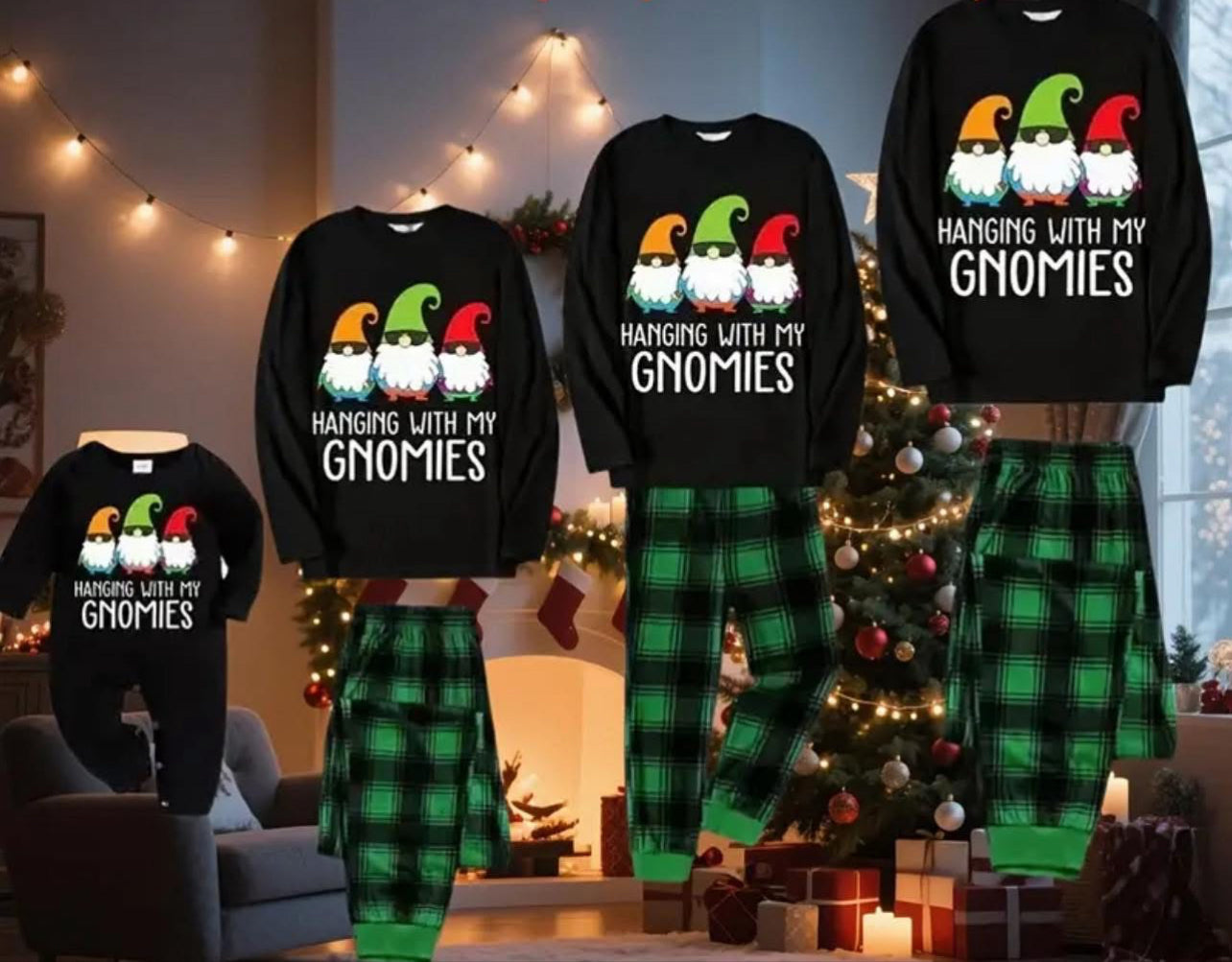 Christmas Gnomies Family Pajamas