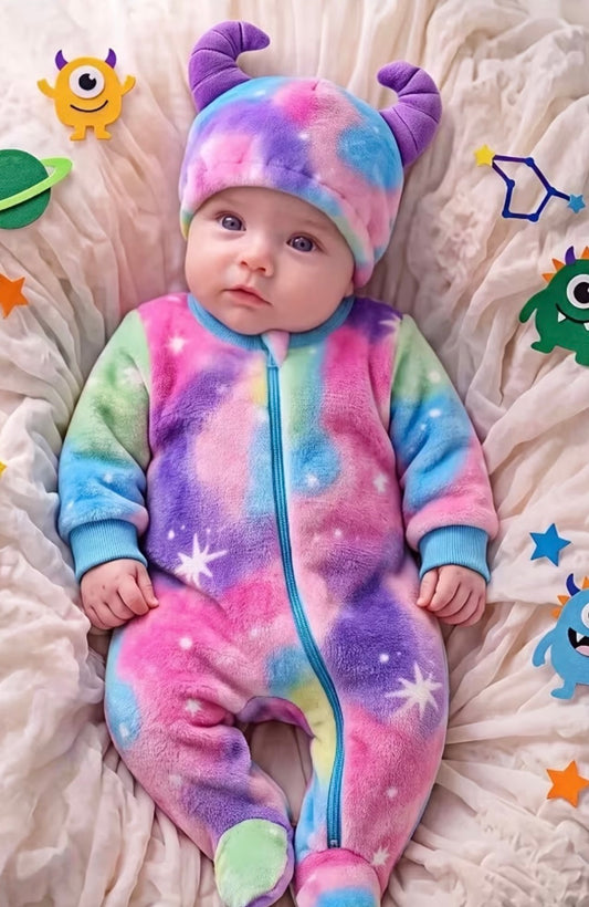 Infant Rainbow Onesie with Hat