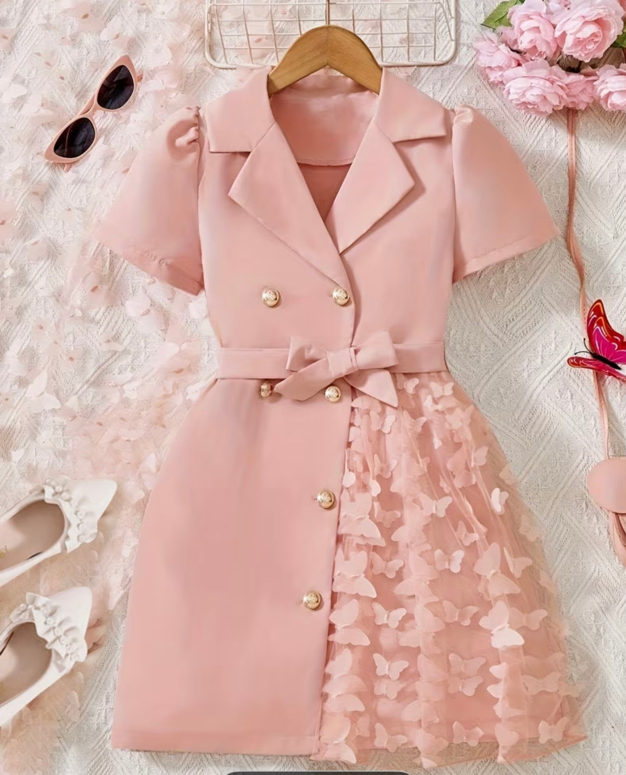 Easter Dress with lace on one side