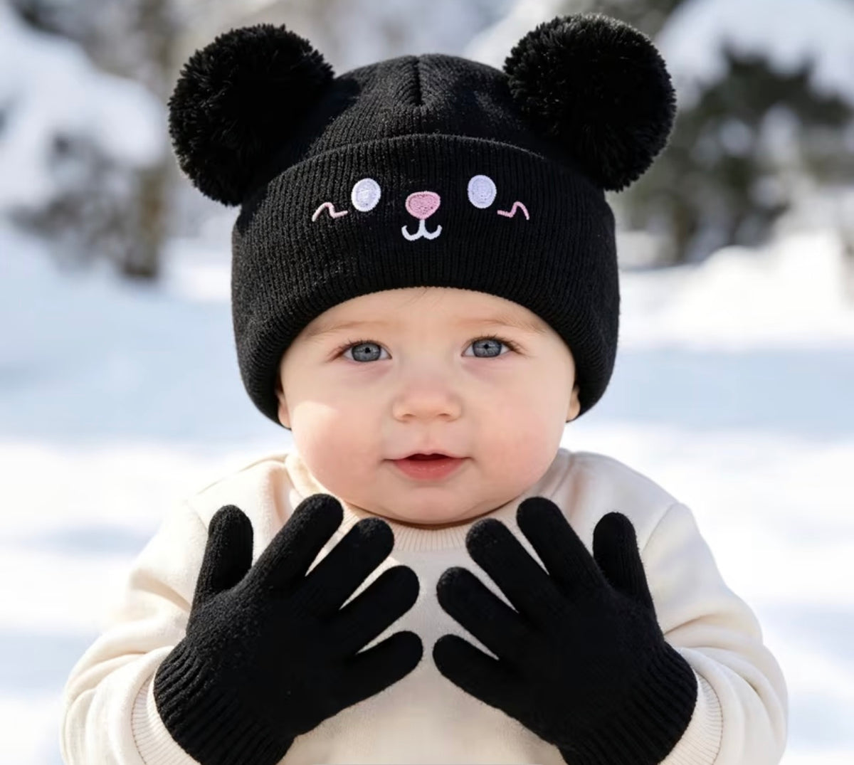 2 PC Bear Hat/Gloves