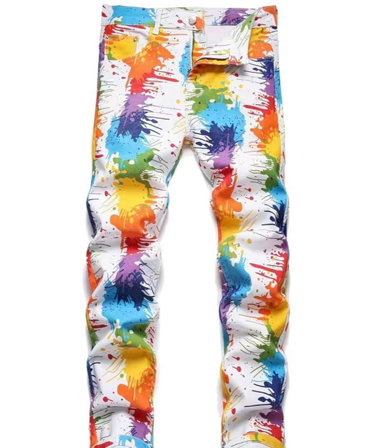 Colorful Paint Jeans